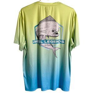 Reel Legends Lea Szymanski Mahi Fish Graphic Tee Shirt Men's Large NEW